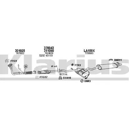 Система выпуска ОГ KLARIUS 510089U 3H8D8 7O YWW4OM 1202981118 изображение 0