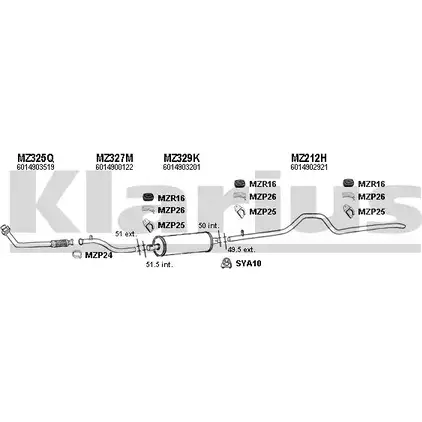 Система выпуска ОГ KLARIUS G70R5 1202992914 600270U 9J 8RX изображение 0