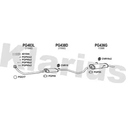 Система выпуска ОГ KLARIUS TMN4EC P3CL VC 630327U 1203004616 изображение 0