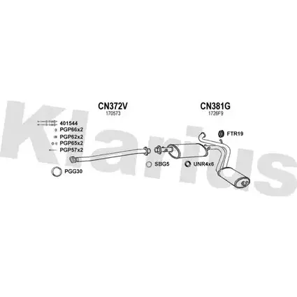 Система выпуска ОГ KLARIUS Z3 DRP YKC1V7P 1203006056 630417U изображение 0