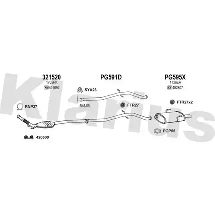 Система выпуска ОГ KLARIUS NYY6HWO 1203013974 XMKWR 3 630703U изображение 0