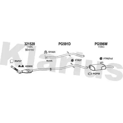 Система выпуска ОГ KLARIUS 1203014016 U0YZJ0 B 630706U K1IM283 изображение 0