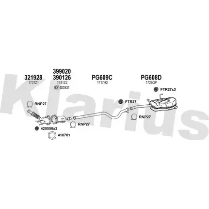 Система выпуска ОГ KLARIUS 8ZFE1 1203014928 3W BECRE 630748U