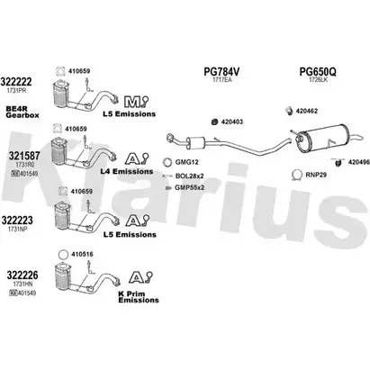 Система выпуска ОГ KLARIUS 631071U 1203024798 IEUSX X 6CCS1E изображение 0