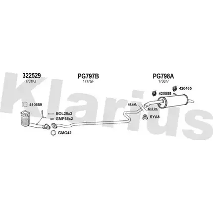 Система выпуска ОГ KLARIUS G AS8C 1203026176 631133U 0H5NPA