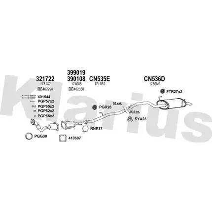 Система выпуска ОГ KLARIUS 631517U 1203031400 W ZHD5 TZFIE изображение 0