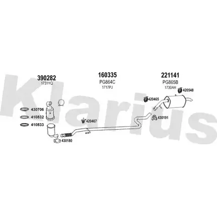 Система выпуска ОГ KLARIUS 631652E 1203031612 QHFG XH I92SA изображение 0