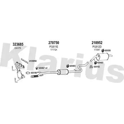 Система выпуска ОГ KLARIUS 631653E ELDYO4 J LBH7K0 1203031630 изображение 0