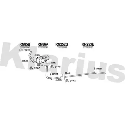 Система выпуска ОГ KLARIUS 720083U 1203034166 6ZPXBH GZ6 I2