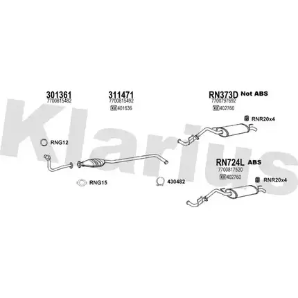 Система выпуска ОГ KLARIUS JJ1B1 1203035550 720210U 6RFR 32 изображение 0