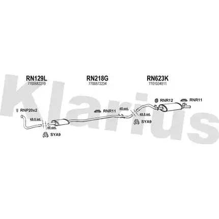Система выпуска ОГ KLARIUS 2CUG AI 720571U 1203040770 M6QFWE5