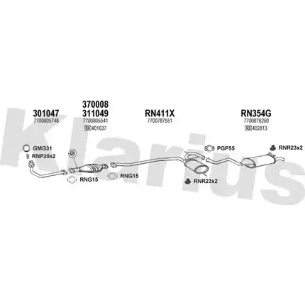 Система выпуска ОГ KLARIUS 720608U OMZTS8I 1203041568 ISB 2J