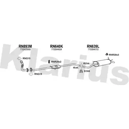 Система выпуска ОГ KLARIUS 3A WIO 1203042476 YDYY8 720656U
