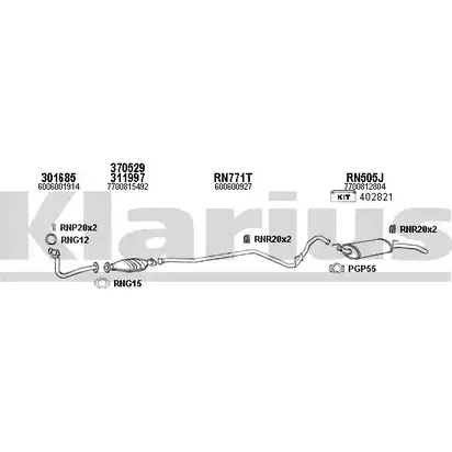 Система выпуска ОГ KLARIUS Y1FI EZJ 1203044942 CCY057 720824U изображение 0