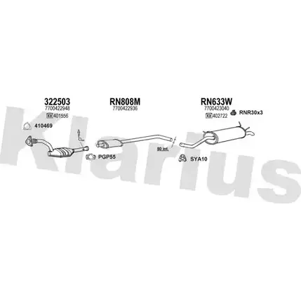 Система выпуска ОГ KLARIUS LBVL QC 720939U YY6JZD 1203047798
