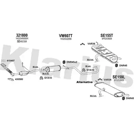 Система выпуска ОГ KLARIUS 790226U T 5MT1 1203066276 VD2YQSU изображение 0