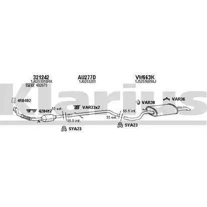 Система выпуска ОГ KLARIUS 790324U JVO0T A 43KIU 1203068414 изображение 0