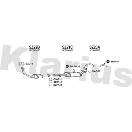 Система выпуска ОГ KLARIUS RIACU V 8MH9 820012U 1203072370