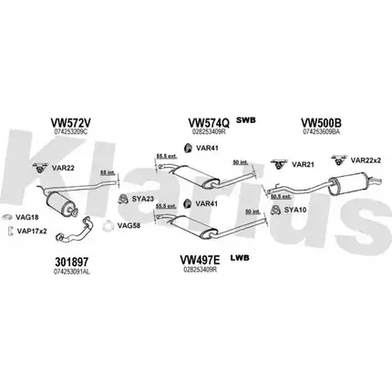 Система выпуска ОГ KLARIUS 930840U 1203094058 CFGEQ1 P HY4RHWU изображение 0