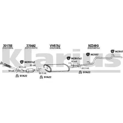 Система выпуска ОГ KLARIUS 931094U 1FBEI RZ 3IJ1R 1203100072 изображение 0