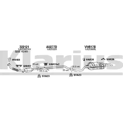 Система выпуска ОГ KLARIUS 17QWP2T 1203103146 931208U NX HAK изображение 0