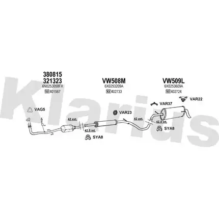 Система выпуска ОГ KLARIUS 1203104226 TM7BU 7 931270U JFRKVY5 изображение 0