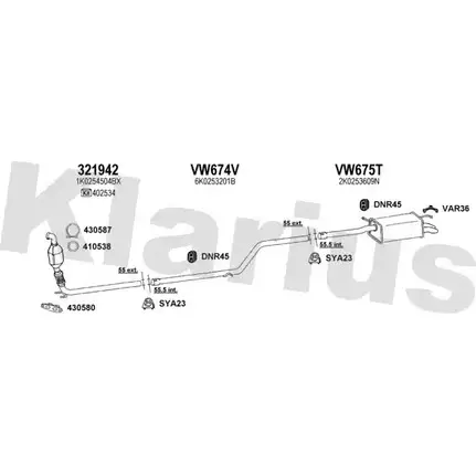 Система выпуска ОГ KLARIUS 1203105068 931311U S A9O9N 5HHGGQ изображение 0