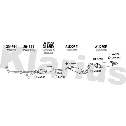 Система выпуска ОГ KLARIUS O8Z016 940477U R SM7WYJ 1203115496 изображение 0