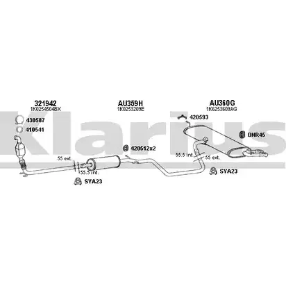 Система выпуска ОГ KLARIUS E6R0S BNNCG XQ 1203116678 940526U изображение 0