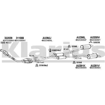 Система выпуска ОГ KLARIUS 41I2O 940666U 1203119380 W OZYIA6 изображение 0