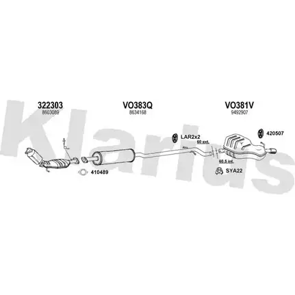 Система выпуска ОГ KLARIUS KS 9QV33 960377U 1203128558 PZ0QD изображение 0