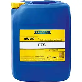 Моторное масло синтетическое EFS EcoFullSynth. SAE 0W-20, 20 л RAVENOL 111110502001999 F 9LXUB 1203139165 4014835846753 изображение 0