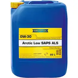 Моторное масло синтетическое Arctic Low SAPS ALS SAE 0W-30, 20 л RAVENOL XY 0KFJ 1203139997 111113702001999 4014835797727 изображение 0