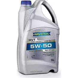 Моторное масло синтетическое HVT High Viscosity Turbo Oil SAE 5W-50, 5 л RAVENOL JDHA 7 1203140913 111610200501999 4014835802933