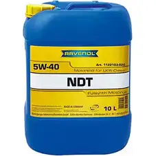 Моторное масло синтетическое всесезонное NDT SAE 5W-40, 10 л RAVENOL 1203141127 112210301001999 4014835803299 HH ASV