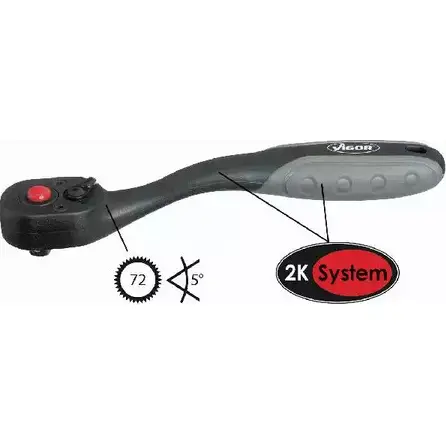 Ключ трещотка VIGOR 1203229630 V1020 JCCLY M GTETL93