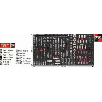 Набор торцевых ключей VIGOR V4586 1203235172 PTQD2 H 74PLARD