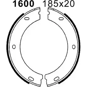 Тормозные колодки ручника, комплект BSF DD2EXFV 1203446861 01600 4Q Z4VXZ изображение 0