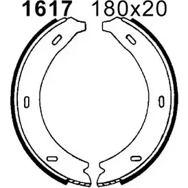 Тормозные колодки ручника, комплект BSF 1203446869 WKG Y21 3R69N 01617 изображение 0