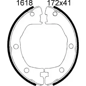 Тормозные колодки ручника, комплект BSF 4 S183E4 01618 NNDOE 1203446873 изображение 0