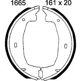 Тормозные колодки ручника, комплект BSF E I31XT 1203446877 IF2YF8 01665 изображение 0