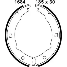 Тормозные колодки ручника, комплект BSF 3JB V3K 1203446885 YT7PW1 01684 изображение 0