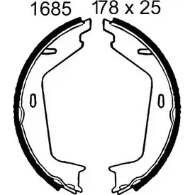 Тормозные колодки ручника, комплект BSF 01685 1203446889 DW4L3I9 W LUN2 изображение 0