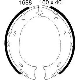 Тормозные колодки ручника, комплект BSF 01688 UV6GK3W NRL R4 1203446897