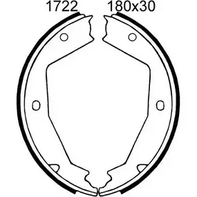 Тормозные колодки ручника, комплект BSF 1203446905 01722 WM5IN E 3Z6HHU изображение 0