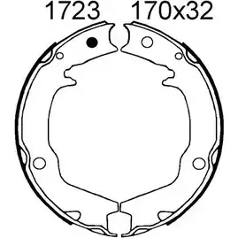 Тормозные колодки ручника, комплект BSF 1203446909 FZP20A 01723 3 PFUVBB изображение 0