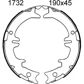 Тормозные колодки ручника, комплект BSF EF6SW 01732 4 ERHJFR 1203446921 изображение 0