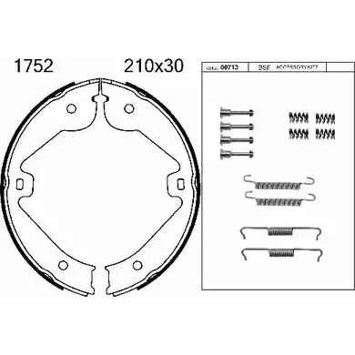 Тормозные колодки ручника, комплект BSF LSBH S 1203446936 XGZC3 01752K