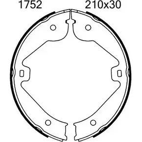 Тормозные колодки ручника, комплект BSF 1203446937 RU37N P7UHT OM 01752