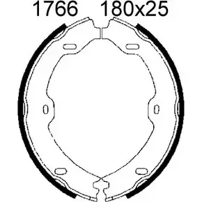 Тормозные колодки ручника, комплект BSF 1203446953 01766 X5F8C S 8ZEPW изображение 0